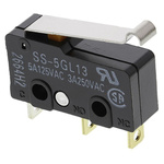Omron Simulated Roller Lever Micro Switch, Solder Terminal, 5 A @ 125 V ac, SPDT, IP40
