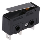 Omron Hinge Lever Micro Switch, Solder Terminal, 10.1 A @ 250 V ac, SPDT, IP40