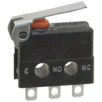 Omron Short Lever Micro Switch, Solder Terminal, 100 mA @ 30 V dc, SPDT, IP67