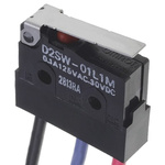 Omron Hinge Lever Micro Switch, Pre-wired Terminal, 3 A @ 30 V dc, SPDT, IP67
