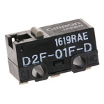 Omron Pin Plunger Micro Switch, Solder Terminal, 100 mA @ 30 V dc, SPDT, IP40