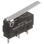 Panasonic Long Hinge Lever Micro Switch, PCB Terminal, 3 A @ 250 V ac, SP-CO