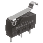 Panasonic Simulated Roller Lever Micro Switch, PCB Terminal, 3 A @ 250 V ac, SP-CO, IP40