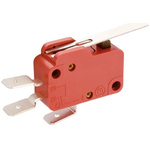 Marquardt Hinge Lever Micro Switch, Tab Terminal, 10 A @ 250 V ac, SP-CO