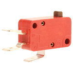Marquardt Plunger Micro Switch, Tab Terminal, 16 A @ 250 V ac, SP-CO