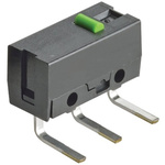 Omron Pin Plunger Micro Switch, Right Angle PCB Terminal, 100 mA @ 5 V dc, SPST, IP40