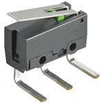 Omron Hinge Lever Micro Switch, Right Angle PCB Terminal, 100 mA @ 5 V dc, SPST, IP40