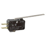 Omron Long Hinge Lever Micro Switch, Quick Connect Terminal, 15 A @ 250 V ac, SP-CO, IP40