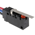 Omron Hinge Lever Micro Switch, Wire Lead Terminal, 3 A @ 125 V ac, SP-CO, IP67