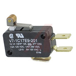 Honeywell Roller Lever Micro Switch, Quick Connect Terminal, 15 A, SP-CO