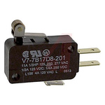 Honeywell Roller Lever Micro Switch, Quick Connect Terminal, 11 A @ 250 V ac, SP-CO
