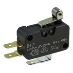 ZF Roller Lever Micro Switch, Quick Connect Terminal, 1 A @ 125 V ac, 500 mA @ 30 V dc, SP-CO, IP50