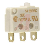 Johnson Electric Plunger Micro Switch, Solder Terminal, 5 A, SP-CO, IP40
