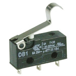 ZF Simulated Roller Lever Micro Switch, Solder Terminal, 6 A @ 250 V ac, SPDT