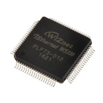 WIZnet Inc W5100, Ethernet Controller, 100Mbps MII, SPI, 3.3 V, 80-Pin LQFP