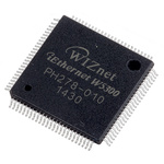 WIZnet Inc W5300, Ethernet Controller, 10Mbps MDI/MDIX, MII, 3.3 V, 100-Pin LQFP