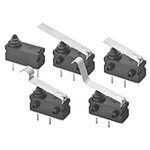 Omron Leaf Lever Subminiature Micro Switch, PCB Terminal, 100 mA, SPST, IP67