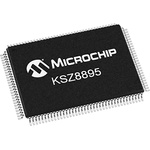 Microchip KSZ8895MQXI, Ethernet Switch IC, 10/100Mbps MII, 3.3 V, 128-Pin PQFP