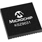 Microchip , 1-Channel Ethernet Transceiver 48-Pin QFN, KSZ9031RNXCC