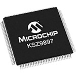 Microchip , 1-Channel Ethernet Transceiver 128-Pin TQFP-EP, KSZ9897RTXI