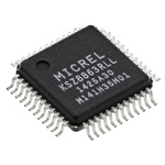 Microchip KSZ8863RLL, Ethernet Switch IC, 10Mbps, 1.8 V, 3.3 V, 48-Pin LQFP