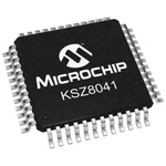 Microchip , 1-Channel Ethernet Transceiver 48-Pin TQFP, KSZ8041FTLI