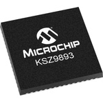 Microchip KSZ9893RNXC, Ethernet Switch IC, 10/100Mbps, 64-Pin VQFN