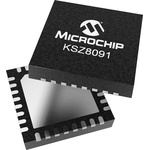 Microchip , 1-Channel Ethernet Transceiver 24-Pin QFN, KSZ8091RNAIA-TR