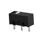 TE Connectivity Pin Plunger Snap Action Micro Switch, PCB Terminal, 0.1A at 30VDC, SPDT