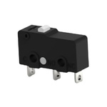 TE Connectivity Pin Plunger Snap Action Micro Switch, Solder Terminal, 3A at 30VDC, 3A at 250VAC, 5A at 125VAC, SPDT