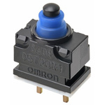 Omron Pin Plunger Subminiature Micro Switch, PCB Straight Terminal, 1 mA, SPST -NC, IP67