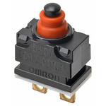 Omron Pin Plunger Subminiature Micro Switch, Solder Terminal, 1 mA, SPST, IP67