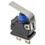 Omron Hinge Lever Subminiature Micro Switch, Solder Terminal, 1 mA, SPST -NC, IP67