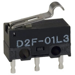 Omron Simulated Roller Lever Microswitch, PCB Terminal, 100 mA at 30 Vdc VA, SPDT, IP40