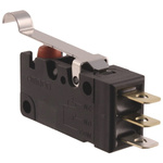 Omron Simulated Roller Lever Micro Switch, Solder Terminal, 100 mA @ 30 V dc, SPDT, IP67
