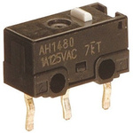 Panasonic Pin Plunger Micro Switch, PCB Terminal, 1 A @ 30 V dc, SPDT