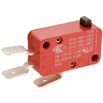 Marquardt Plunger Micro Switch, Tab Terminal, 10 A @ 250 V ac, SP-CO
