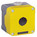 RS PRO Yellow Die Cast Aluminium Push Button Enclosure - 1 Hole 22mm Diameter