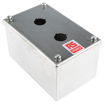 RS PRO Stainless Steel Push Button Enclosure - 2 Hole 22mm Diameter