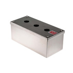 RS PRO Stainless Steel Push Button Enclosure - 3 Hole 22mm Diameter