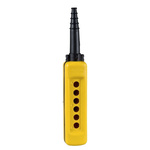 Schneider Electric Yellow Polypropylene XACA Control Station Enclosure - 6 Hole 30mm Diameter