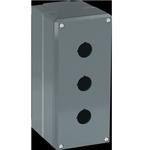 Grey Aluminium Modular Metal Push Button Enclosure - 3 Hole