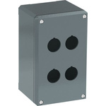 Grey Aluminium Modular Metal Push Button Enclosure - 4 Hole