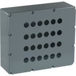 Grey Aluminium Modular Metal Push Button Enclosure - 24 Hole