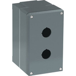 Grey Aluminium Modular Metal Push Button Enclosure - 2 Hole