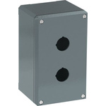 Grey Aluminium Modular Metal Push Button Enclosure - 2 Hole