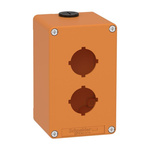Schneider Electric Orange Die Cast Zinc XAPO Empty Control Station - 2 Hole 30mm Diameter