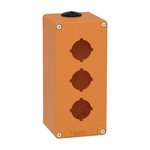 Schneider Electric Orange Die Cast Zinc XAPO Empty Control Station - 3 Hole 30mm Diameter