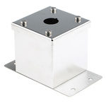 Eaton Grey Stainless Steel RMQ Titan Push Button Enclosure - 1 Hole 22mm Diameter