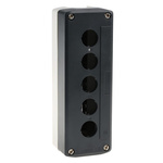 Schneider Electric Grey Plastic Harmony XALD Control Station Enclosure - 5 Hole 22mm Diameter